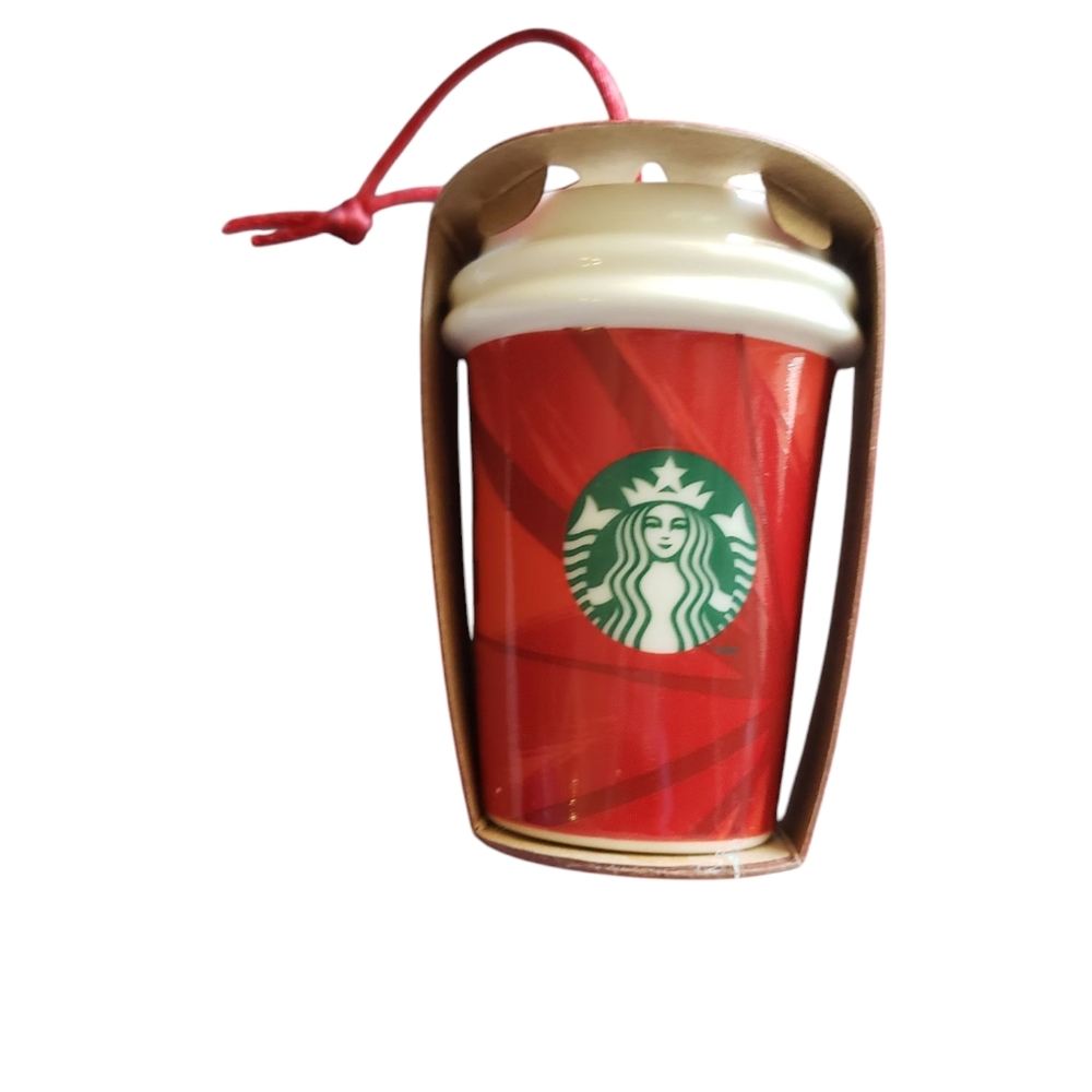 Starbucks Holiday Ornament Red Coffee Cup Tumbler 2014 NEW Christmas